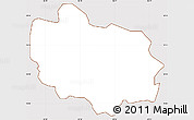 Classic Style Simple Map of Adjuntas, cropped outside