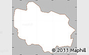 Gray Simple Map of Adjuntas, cropped outside