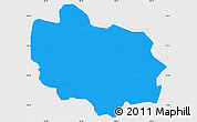 Political Simple Map of Adjuntas, single color outside