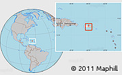 Gray Location Map of Aibonito, highlighted country