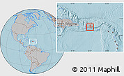 Gray Location Map of Aibonito, hill shading