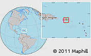 Gray Location Map of Aibonito