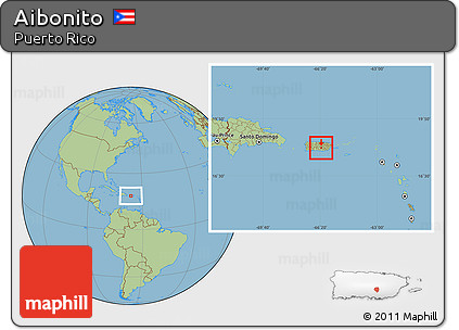 Savanna Style Location Map of Aibonito