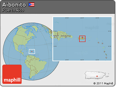Savanna Style Location Map of Aibonito
