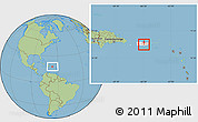 Savanna Style Location Map of Aibonito, highlighted country, within the entire country