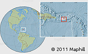 Savanna Style Location Map of Aibonito, highlighted country, hill shading