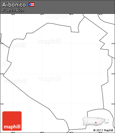 Blank Simple Map of Aibonito, no labels