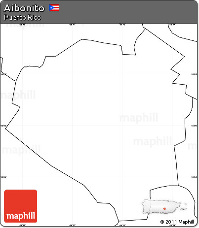 Blank Simple Map of Aibonito, no labels