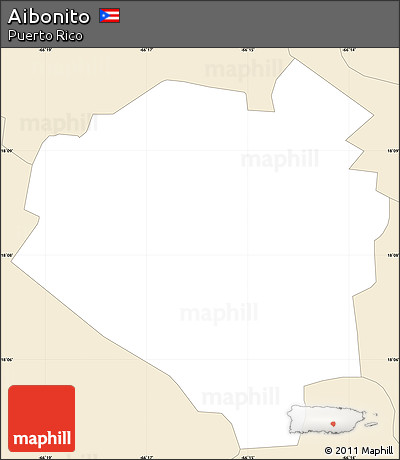 Classic Style Simple Map of Aibonito