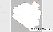 Gray Simple Map of Aibonito, cropped outside