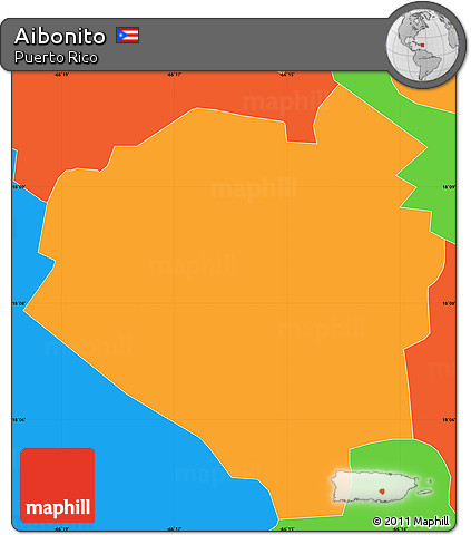Political Simple Map of Aibonito