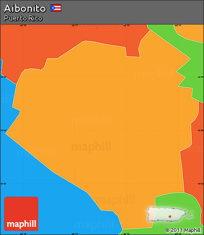 Political Simple Map of Aibonito