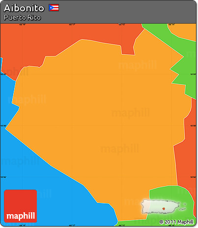 Political Simple Map of Aibonito