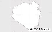 Silver Style Simple Map of Aibonito, cropped outside