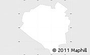 Silver Style Simple Map of Aibonito, single color outside