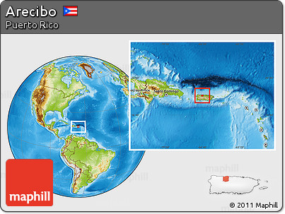 Physical Location Map of Arecibo