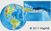 Physical Location Map of Arecibo, highlighted country