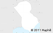 Silver Style Simple Map of Arroyo