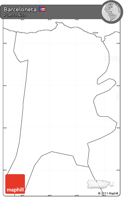 Blank Simple Map of Barceloneta