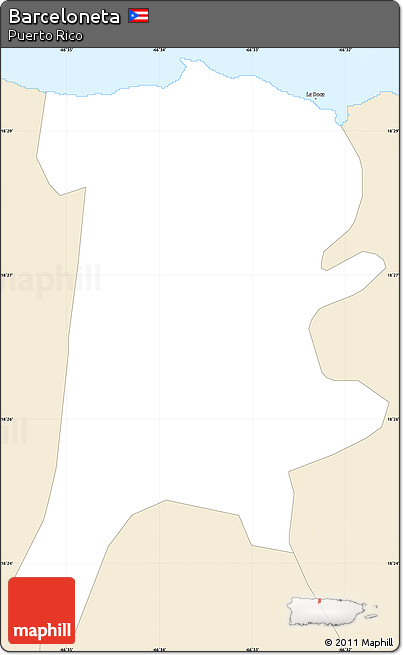 Classic Style Simple Map of Barceloneta