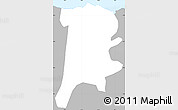 Gray Simple Map of Barceloneta, single color outside