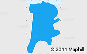 Political Simple Map of Barceloneta, single color outside, borders and labels
