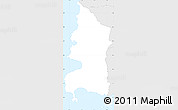 Silver Style Simple Map of Cabo Rojo