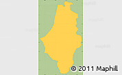 Savanna Style Simple Map of Caguas, single color outside