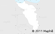 Silver Style Simple Map of Carolina