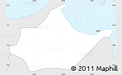 Silver Style Simple Map of Cataño
