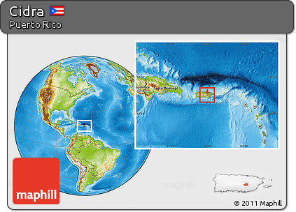 Physical Location Map of Cidra