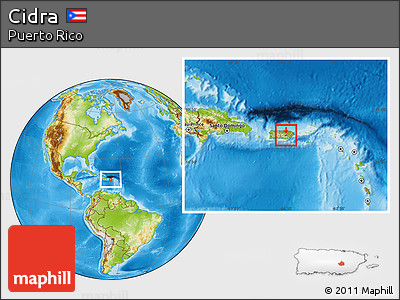 Physical Location Map of Cidra