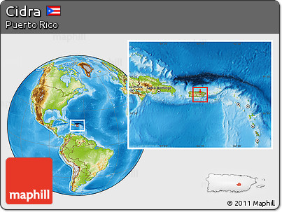 Physical Location Map of Cidra