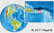 Physical Location Map of Cidra, highlighted country, within the entire country