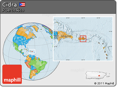 Political Location Map of Cidra