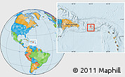 Political Location Map of Cidra, highlighted country