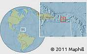Savanna Style Location Map of Cidra, hill shading