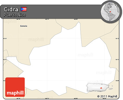 Classic Style Simple Map of Cidra