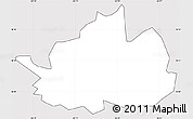 Silver Style Simple Map of Cidra, cropped outside