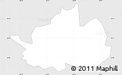 Silver Style Simple Map of Cidra, single color outside