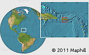 Satellite Location Map of Coamo