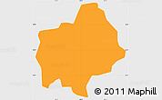 Political Simple Map of Comerío, single color outside