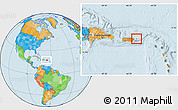 Political Location Map of Culebra, within the entire country