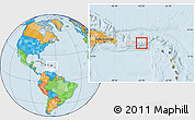 Political Location Map of Culebra, highlighted country