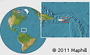 Satellite Location Map of Culebra, highlighted country