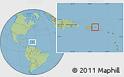 Savanna Style Location Map of Culebra, within the entire country