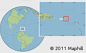 Savanna Style Location Map of Culebra, highlighted country, within the entire country