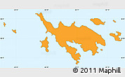 Political Simple Map of Culebra, single color outside