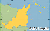 Savanna Style Simple Map of Fajardo