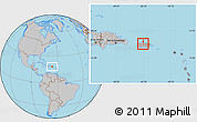 Gray Location Map of Florida